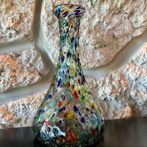 10” glass vase